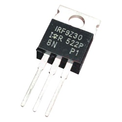 Syscom IRF9Z30 Transistor de Potencia MOSFET Canal P 50 Volt 18 Amp. 0.14 Ohm 74 Watt TO-220AB para Analizador III.
