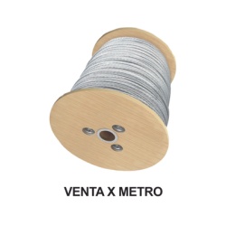 Syscom S-RET-18RS Cable de Retenida de 1/8" de Acero Galvanizado 7 Hilos (Venta por Metro).
