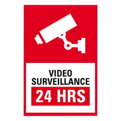 Syscom SYS-LETVIDI Letrero de Videovigilancia en Poliestireno (Ingles)