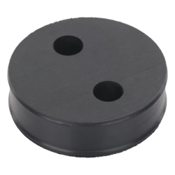 SYSCOM TOWERS CI212 Inserto de Caucho de 4" Con Dos Orificios para Cable de 1/2 in
