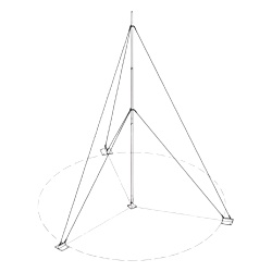 SYSCOM TOWERS KIT-SLM-9 Kit con Mastil Telescopico de 9 m con Accesorios de Instalacion (No incluye retenida).