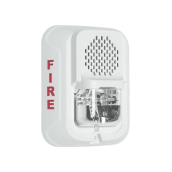 SYSTEM SENSOR P2WL-LF Sirena de Baja Frecuencia con Lampara Estroboscopica / a 2 Hilos / Montaje en Muro / Configuracion Estroboscopica Seleccionable / Color Blanco