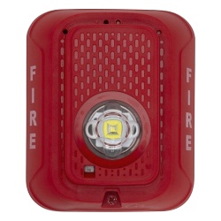 SYSTEM SENSOR SRLED Lampara estroboscopica LED para pared 24 Vcd candela seleccionable hasta 185 cd sin sirena color rojo