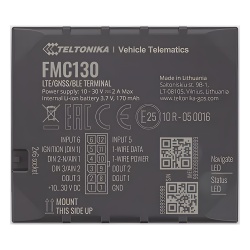 Teltonika FMC130 Profesional Rastreador Vehicular (GPS) 4G LTE CAT 1 y 2G / Identificacion de Conductores / Bloqueo Remoto / Deteccion de Jammer / Sensores Bluetooth / Multiples I/O