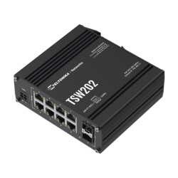 Teltonika TSW202 Switch Industrial Administrable L2 8 puertos PoE 802.3af/at Soporta Profinet