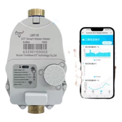 TIMEWAVE TW-LXSY-25 Medidor de Agua Inteligente IoT / LoRaWAN CAT1 / Medicion Electronica 10 Litros / Valvula de Control / Bateria Litio 3.6V / Comunicacion Inalambrica / Estructura Seca