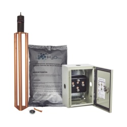TOTAL GROUND TG-70K Kit de puesta a tierra de 70 A con Electrodo Filtro Acoplador y Compuesto H2Ohm.