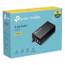 TP-LINK POE260S Inyector PoE+ (30W) / Gigabit 802.3 af/at / 2 puertos 10/100/1000 Mbps / Plug and Play / Fuente alimientacion Integrada