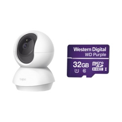 TP-LINK TAPOC200/WD32 Kit de Camara IP Wi-Fi / Incluye 1 Pieza Modelo TAPOC200 / 2 Megapixel / Audio Doble Via / Utiliza La App Tapo / 1 Memoria Micro SD Modelo Mod WD32MSD