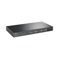 TP-LINK TL-SG2428P Switch PoE JetStream SDN Administrable 24 puertos 10/100/1000 Mbps + 4 puertos SFP 24 puertos PoE 250W administracion centralizada OMADA SDN