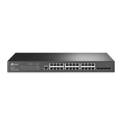 TP-LINK TL-SG3428 Switch Omada SDN Administrable / 24 puertos Gigabit y 4 puertos SFP / Funciones sFlow QinQ y QoS / Administracion centralizada OMADA