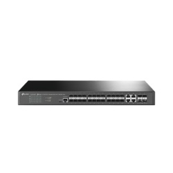 TP-LINK TL-SG3428XF Switch de Fibra Optica L2+ Omada / 24 puertos SFP 1GE / 4 Puertos Combinados SFP+/RJ45 Gigabit / 2 Puertos Consola RJ45|micro-SUB / Administracion Centralizada Omada o Stand-Alone