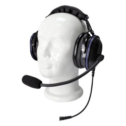 TX-750-M01 Auriculares de diadema / Doble copa / PTT con clip 360° / Cable Kevlar / Conector M01