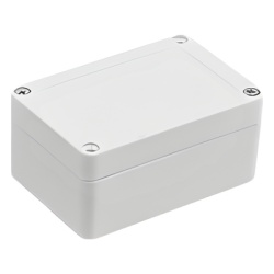 TXG-01-4 Gabinete Plástico para Exterior / IP65 / 100 x 68 x 50 mm / ABS Resistente a Intemperie / -20 a 60°C / Cierre por Tornillos