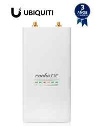 UBIQUITI UBI016018 UBIQUITI ROCKETM2 - Radio Airmax 2.4GHz para exteriores con conectores RP-SMA MIMO potencia de 28 dBm y rendimiento de hasta 150 Mbps.