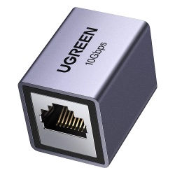 UGREEN 15117 Acoplador STP (Extensor de Cable Ethernet RJ45) | 10Gbps | Blindado | Compatibilidad con Cat8 Cat7 Cat6 Cat5e | Hasta 100 Metros (328.08 Pies) | Aleacion de Aluminio