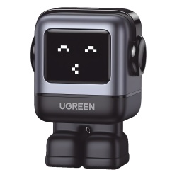 UGREEN 15550B Cargador Mini GaNRobot 30W serie UNO | 1 USB-C de Carga Rapida | Tecnologia GaN II | Multiprotocolo PD/QC/SCP/FCA | Carga Inteligente | Pantalla LED | Zapato Magnetico Extraible | Therma