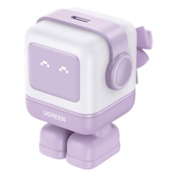 UGREEN 25036B Cargador Mini GaNRobot 30W serie UNO | 1 USB-C de Carga Rapida | Tecnologia GaN II | Multiprotocolo PD/QC/SCP/FCA | Carga Inteligente | Pantalla LED | Zapato Magnetico Extraible | Therma