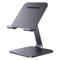 UGREEN 40393 Soporte de Aluminio para IPad & Tablet | Plegable |Angulo Ajustable de 180Â° y 270Â° | Base Antideslizante | Proteccion de Silicona | Amplia Compatibilidad con dispositivos de 7.9 a 12.9