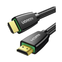 UGREEN 40410 Cable HDMI 2.0 de Nylon Trenzado / 2 Metros (6.56 Pies) / 4K@60Hz / HDR / 3D / HEC (Canal Ethernet HDMI) / ARC (Canal de Retorno de Audio) / Color Profundo de 48 Bits / Audio de 32 Canale