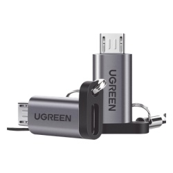 UGREEN 50590 Adaptador USB-C 3.1 a Micro USB | Carga Rapida | FPC/QC2.0 | Sincronizacion de Datos | Velocidad de Transferencia de hasta 480Mbps | Incluye Cordon | Caja de Aluminio | Multiples Protecci