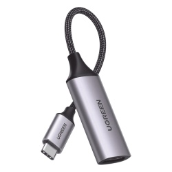 UGREEN 70444 Cable Adaptador USB C a HDMI 4K@60Hz / Convertidor Thunderbolt 3 / Caja de Aluminio / HDMI V2.0 / 3D / Longitud del Cable 10 cm (3.94 Pulgadas)