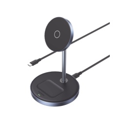 UGREEN 90668 Soporte de Carga Inalambrica | 3 en 1 | Compatible con MagSafe | Perfecto para iPhone y AirPods | Carga Rapida Adaptativa /Simultanea | Multiples Protecciones | Luz Indicadora LED | Aleac