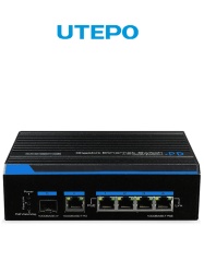 UTEPO UGC182012 UTEPO UTP7204GEHPOE - Switch Gigabit industrial high PoE 4 puertos 802.3af/at 2 puertos combo uplink Gigabit hasta 60W por puerto 120W totales DIN rail