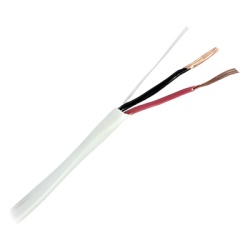 VIAKON 92-59 Bobina de 305 Metros (1000 Pies) / 2 x 18 AWG / Cable / Blanco / Para Aplicaciones de Alarma / Audio / Control de Acceso / Certificado UL / Resistente al Fuego / Para Interior