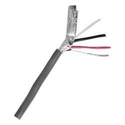 VIAKON 9223 Cable Multiconductor CMR Shielded 3C/18 AWG / Blindaje Cinta Maylar Aluminizada + Dren / Cubierta PVC Riser Antiflama / 300V / 105°C / UL 444 y UL 1666 / Para Control de Acceso y Comunica