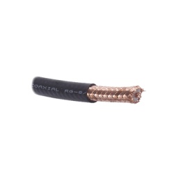 VIAKON RG8USYS*3MTS Cable Coaxial RG8 50 OHMS 4.1DB 100% Cobre Hecho en Mexico Retazo de 3 Metros