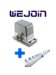 WEJOIN WJN0970001 WJPKM202P - Paquete de Motor para porton deslizante o corredizo / Soporta hasta 1800 kg / Incluye motor modelo WJPKMP202 / 3 metros de cremallera modelo WJKJCT y accesorios de fijaci
