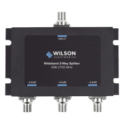 WilsonPRO / weBoost 850-035 Divisor de potencia de 3 vias para la distribucion de senal a tres antenas de servicio | 4.8 dB de perdida por puerto | Conectores F hembra