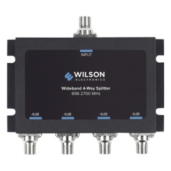 WilsonPRO / weBoost 850-036 Divisor de potencia de 4 vias para la distribucion de senal a dos antenas de servicio | 6 dB de perdida por puerto | Conectores F hembra