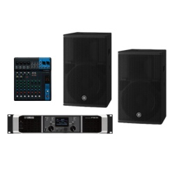 YAMAHA CHR12KIT/PA Kit de Refuerzo Sonoro PA / 2 Bocinas 2 Vías 12" / Amplificador Clase D 2x1050W / Mixer 10 Canales / DSP Avanzado / Bass-Reflex