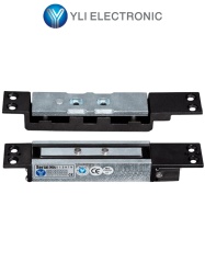 YLI YLI069022 YLI YM2400SL - Cerradura Magnetica 1000 Kg (2200Lbs) de Fuerza de Sujecion Indicador LED Retardo de Tiempo Ajustable y Voltaje Dual 12V