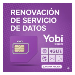 YOBI RENO3GBYOBI Renovacion de plan anual de servicio de 3.5GB para SIM Yobi (No incluye SIM)