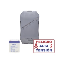 YONUSA SYSNGHS-KIT KIT deEnergizador 12 000Volts - .5 Joules / 500 Mts Lineales de Proteccion / Cercas Electrificadas / Llavero Incluido
