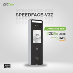 ZKTECO SPEEDFACEV3Z Terminal Biometrica Facial / 500 Rostros 3 000 Huellas / Pantalla 2.4" / IP65 / ADMS / ZKBio Zlink