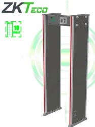 ZKTECO ZKT1110010 ZKTECO ZKD2180 - Arco detector de metales con 18 zonas de deteccion pantalla LCD de 3.5" 256 niveles de sensibilidad y funciones de contador para alarmas y personas