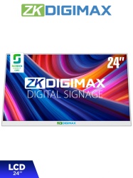 ZKTECO ZKT2080031 ZKDIGIMAX DG03A1D24 Pantalla LCD de 24" para Mostrador o Escritorio Resolucion Full HD Android 11 Brillo de 500 nits Vida util de 30 000 h Ideal para Publicidad Digital