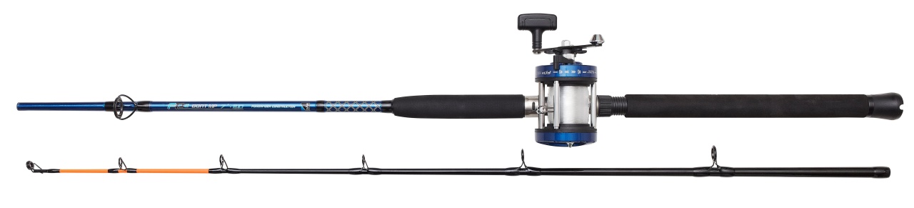 SET LANSETA BAITCAST + MULINETA DAM FP2 BOAT TROLLING 2.10M 20-30LB + 30RHLW 0.60 CMB