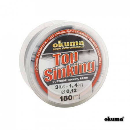 FIR MONOFILAMENT OKUMA TOP SINKING 012MM/1,4KG/150M