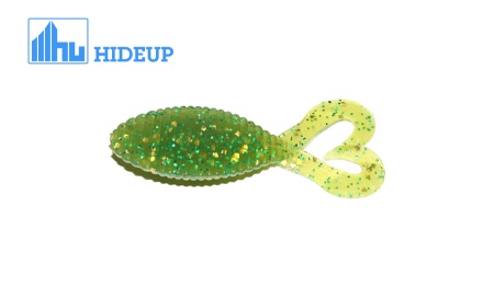 GRUB HIDE UP STAGGER WIDE TWINTAIL 2.2 5.6CM 111 CHART GREEN GOLD FLAKE 8BUC/PLIC