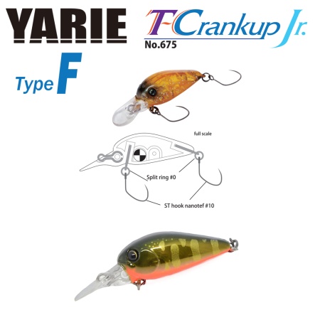 VOBLER YARIE JESPA 675 T-CRANKUP JR TYPE F 2.8MM 1.8GR CULOARE C33 KUROKIN YAMAME MG