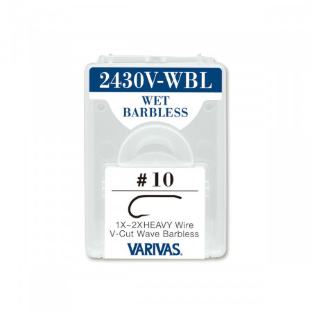 CARLIGE MUSCA VARIVAS FLY 2430V-WBL WET V-CUT 1X 2X HEAVY NR 14 BARBLESS