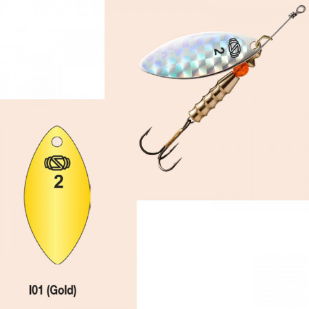 LINGURITA ROTATIVA 2 8GR SWIMY INLINE SPINNER WILLOW I01 GOLD