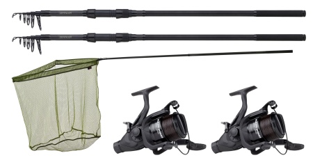 SET 2 LANSETE JRC JRC DEFENDER 2 ROD 3.60M TELE-6 + MULINETE 6500 250/0.35