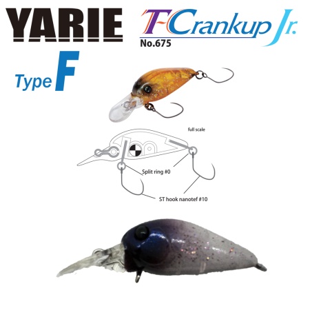 VOBLER YARIE JESPA 675 T-CRANKUP JR TYPE F 2.8MM 1.8GR CULOARE C31 VARIATION