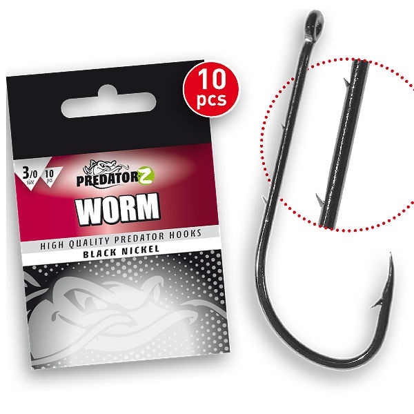Offset Di 10 Ganci Da Pesca, Set Offset Worm, Gancio Da Pesca, 3 - Foto 3